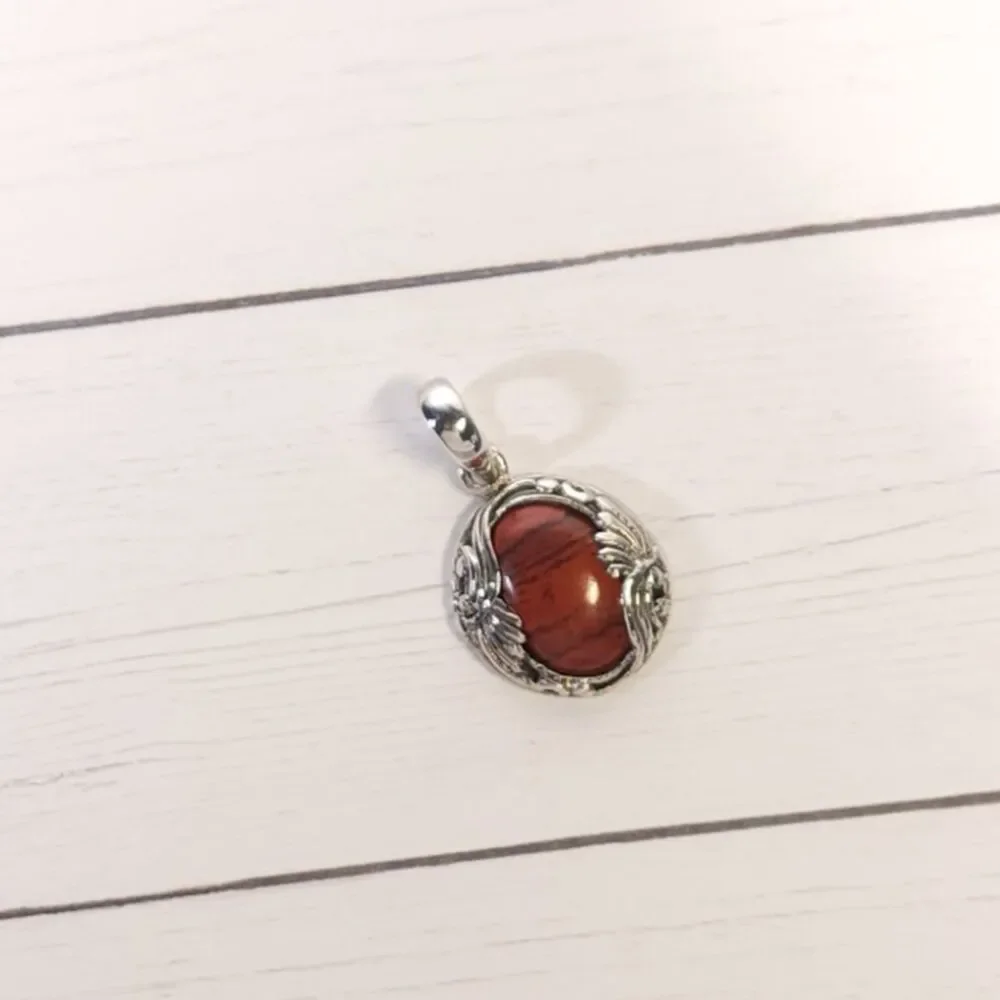 Bali Australian Jasper Pendant in Sterling Silver